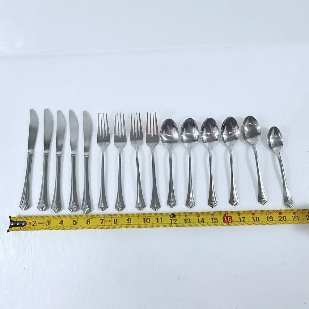 VTG Rogers Co Stainless Flatware Silverware LOT of 15 Pc Replacement Frosted
